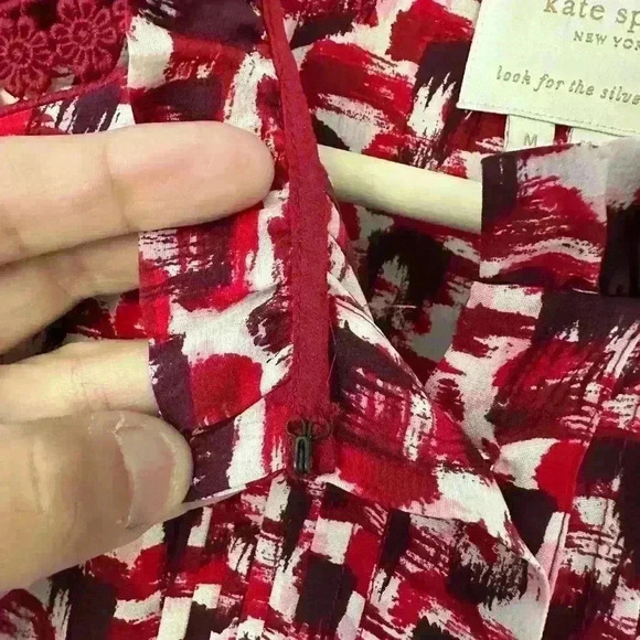 Kate Spade Red Floral Sheath Dress Medium - Picture 6 of 11